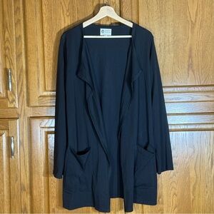 Happy Earth Organic Cotton Black Open Front Cardigan Jacket Women’s XL